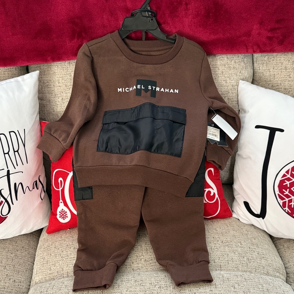 Brown and Black Toddler Outfit by Michael Strahan